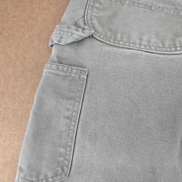 Carhart Carpenter Pants Mens Beige Straight 100% Cotton Heavy Denim B11  38 x 32 - Picture 6 of 8